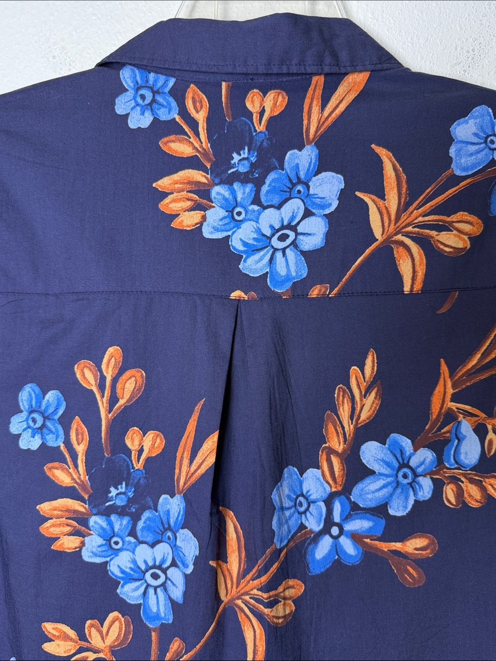Anthropologie Maeve The Lillian Button Up Midi Dress 1X Blue Bird Parrot Print - Picture 11 of 17
